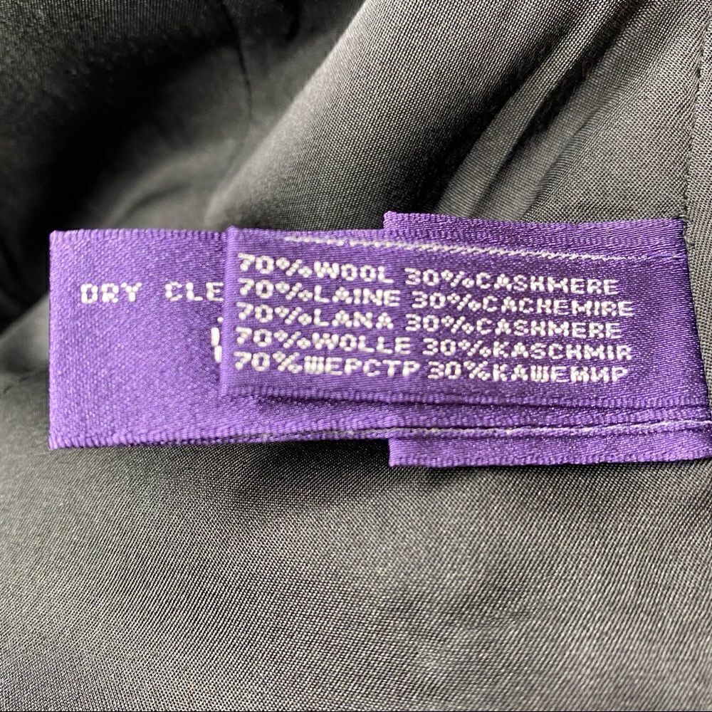 Vtg Ralph Lauren Fall 08 Collection Black Cashmere Leopard Print Cocktail Jacket - Picture 15 of 16